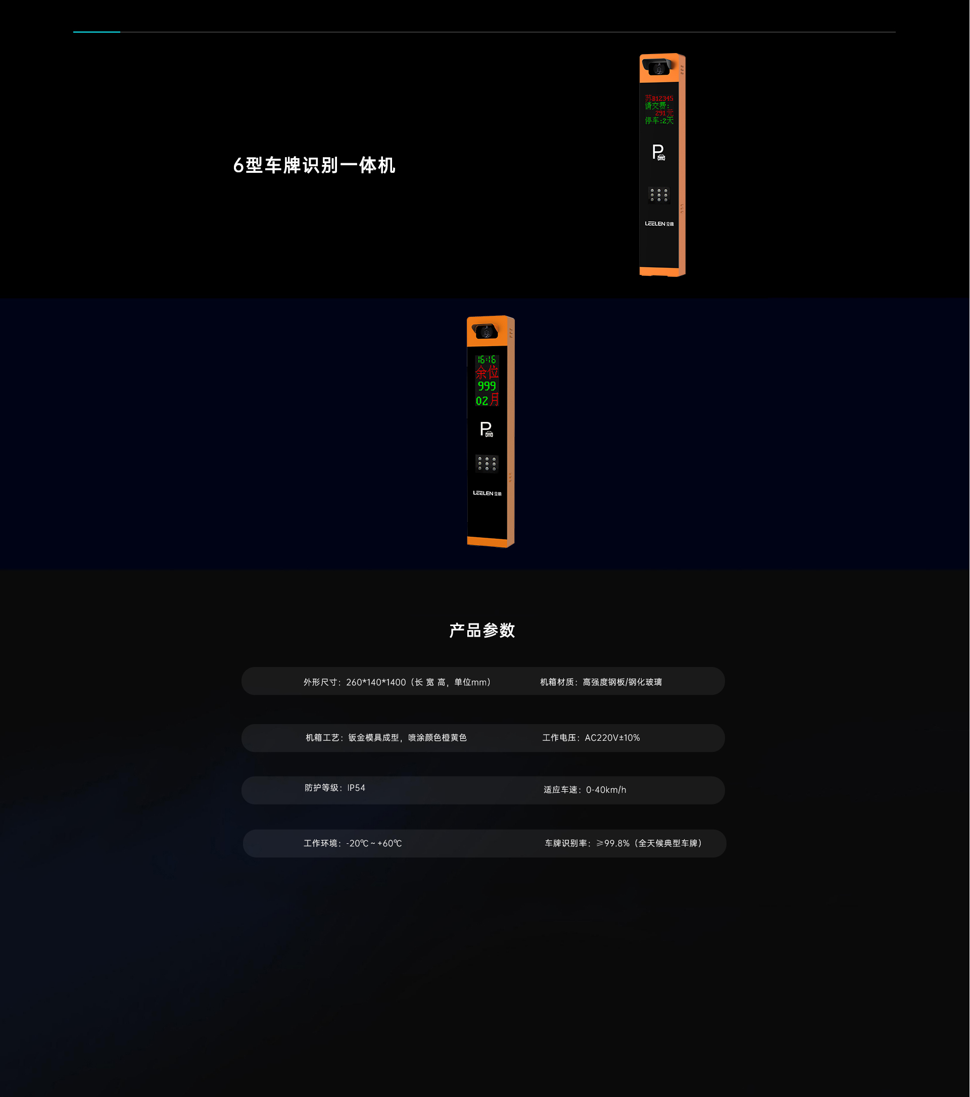 6型車牌識別一體機